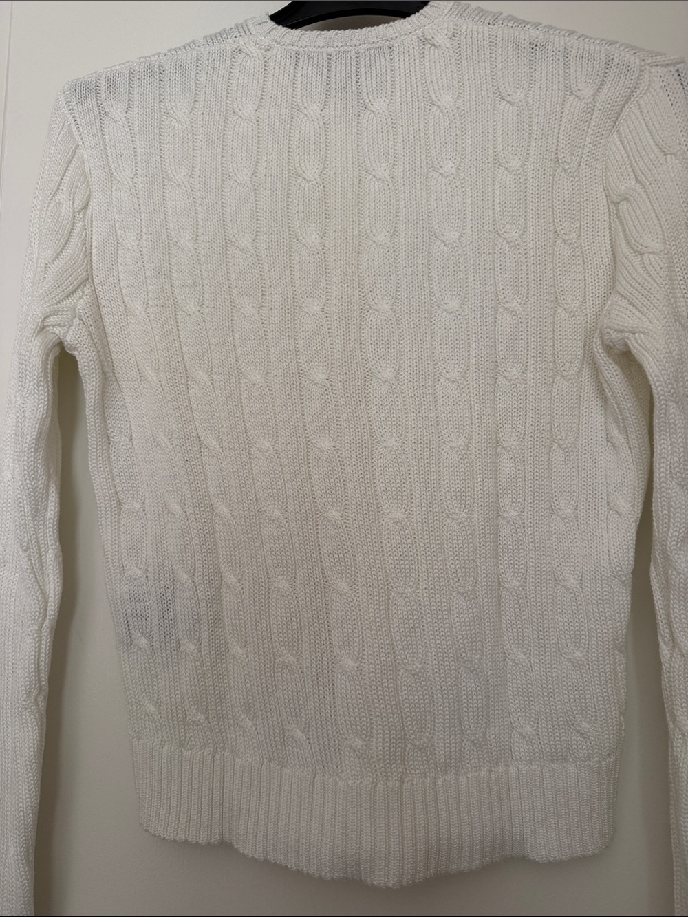 Ralph Lauren White Cable-Knit Button Front Cardigan - Picture 5 of 5